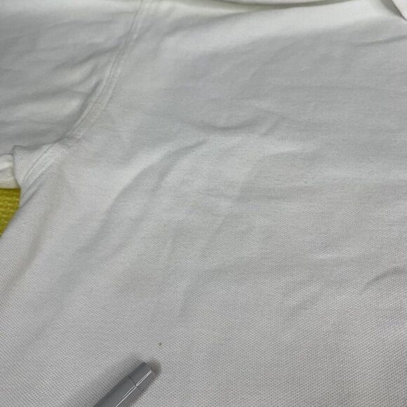 Master Collection Men’s Size XL 60's Two Ply Mercerized White Polo Shirt W/ Logo - Picture 13 of 15